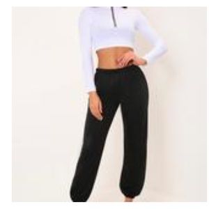 Black causal joggers